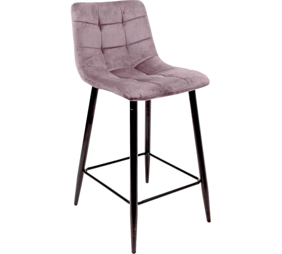 Изображение товара Барный стул AKS Home MIA, пыльная роза велюр HLR25/черный 78869