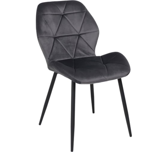 Изображение товара Стул AKS Home CONGO NEW, темно-серый велюр G062-40 черный 90024