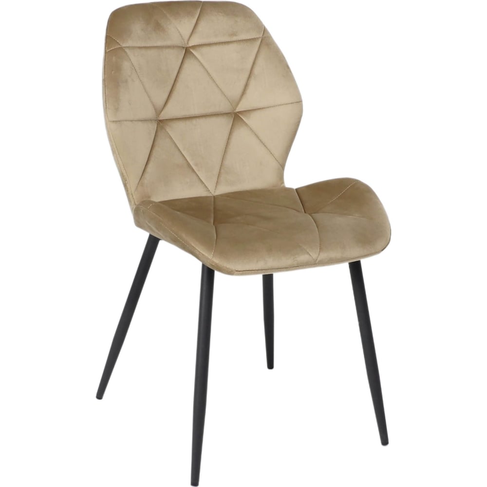 Изображение товара Стул AKS Home CONGO NEW капучино велюр черный мебель для кухни гостиной
