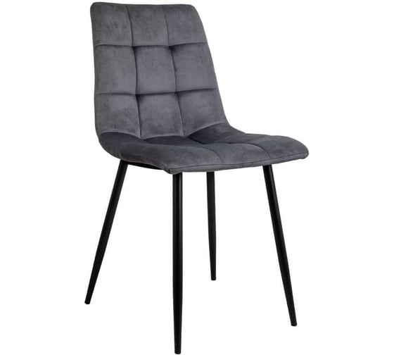 Изображение товара Стул AKS Home DALLAS, серый велюр, черный 68750
