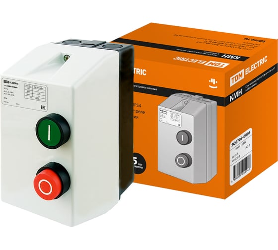 Изображение товара Контактор TDM ELECTRIC КМН11860 18А в оболочке Ue=220В/АС3 IP54 SQ0709-0005