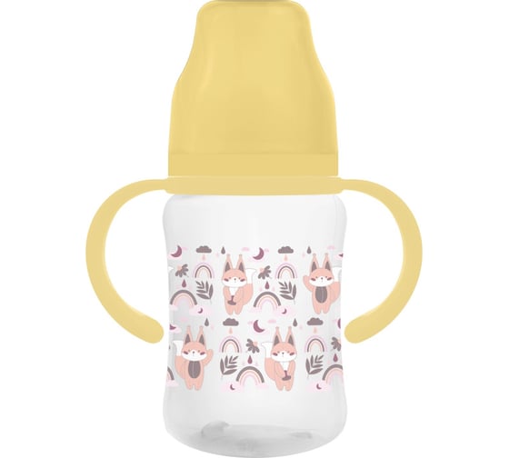 Изображение товара Бутылочка с ручками для кормления Мамина Радость 150 мл, белка КК1276