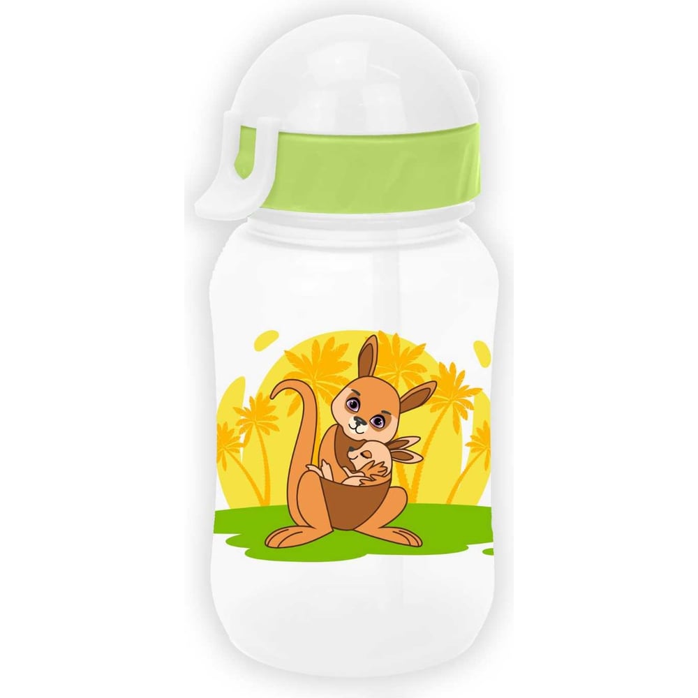 Изображение товара Бутылочка для воды с труб , 270 мл, кенгуру/6 шт Мамина Радость КК1261