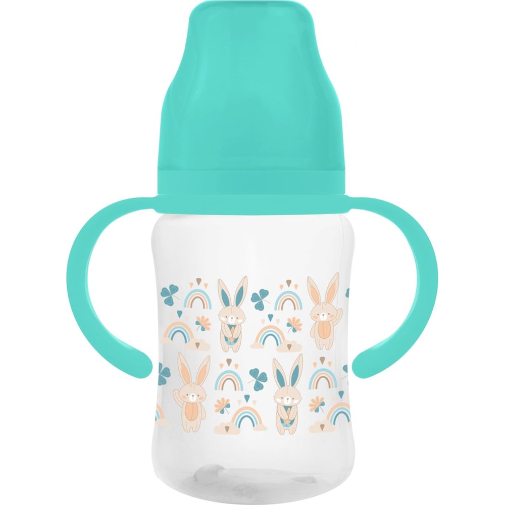 Изображение товара Бутылочка для кормления Мамина Радость 150 мл с ручками и зайкой