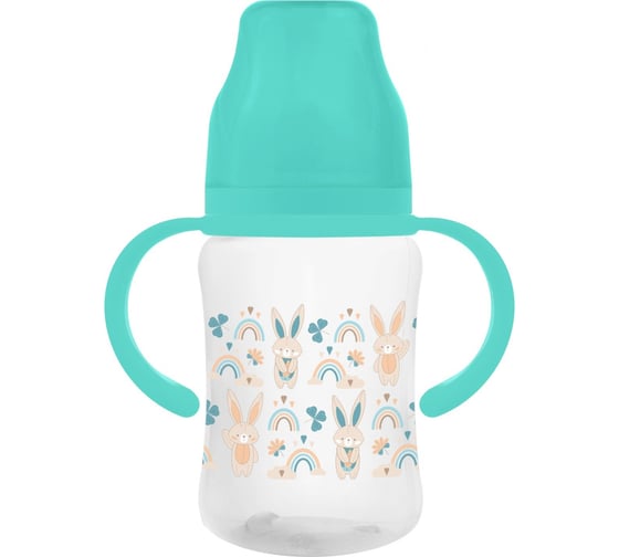 Изображение товара Бутылочка с ручками для кормления Мамина Радость 150 мл, зайка КК1275