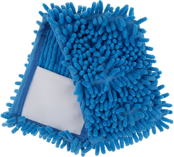 Изображение товара Моп NV плоский, микрофибра ворсистая шенил 40 см. синий, крепление карман и ухо MFCH-M-40-B/C