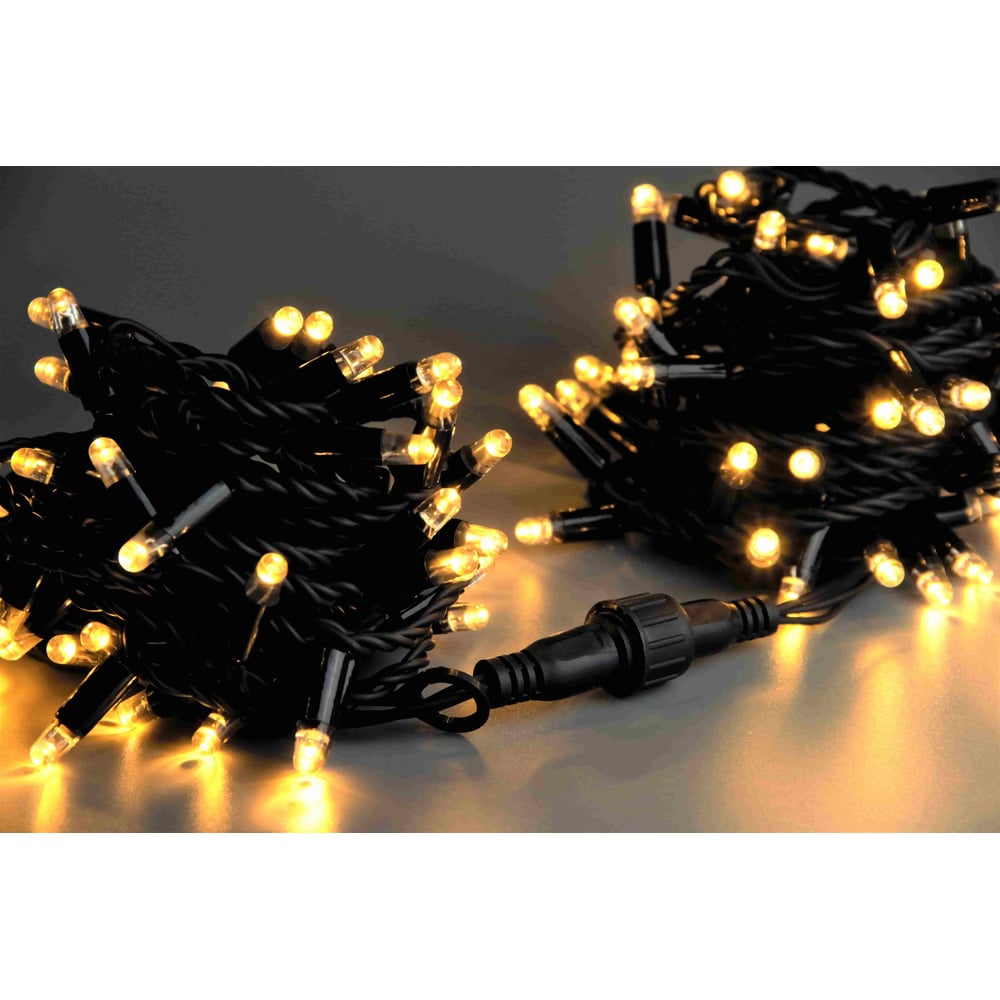 Изображение товара Гирлянда TEAMPROF Нить 10 м 220В теплый белый IP65 для улицы и помещений