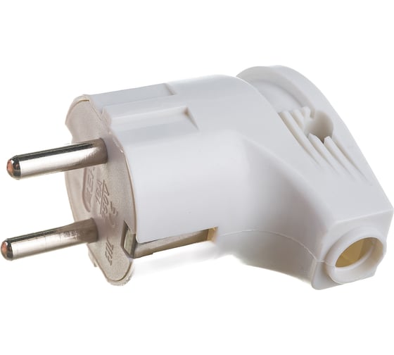 Изображение товара Угловая вилка с заземлением EKF AVY16-10 белая 16А 250В