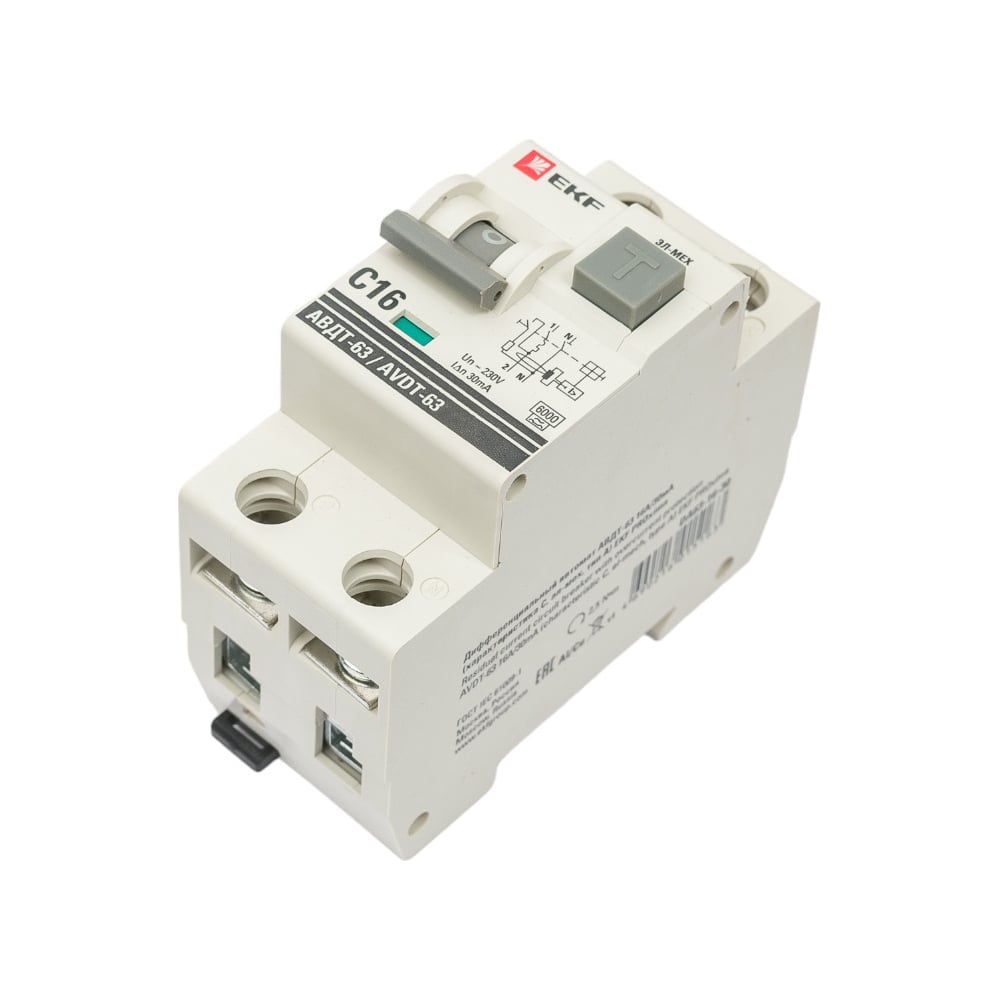 Автоматический дифференциальный выключатель EKF дифференциальный автоматический выключатель tdm electric авдт 63 40 с 30 ма sq0202 0006