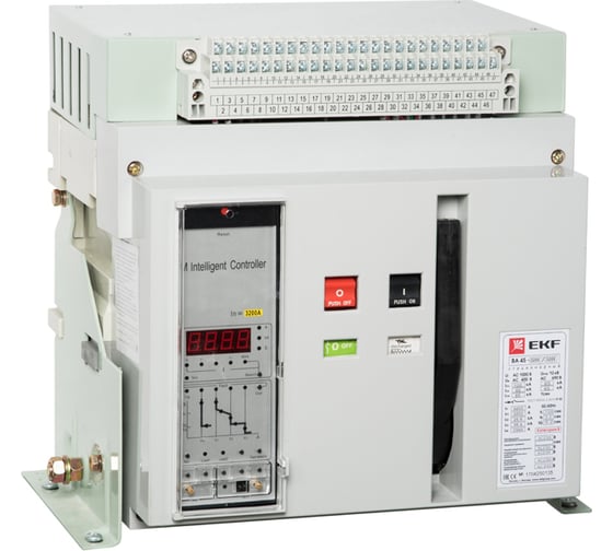 Изображение товара Автоматический трехполюсный выключатель EKF ВА-45 2000/1600А 50кА стационарный mccb45-2000-1600