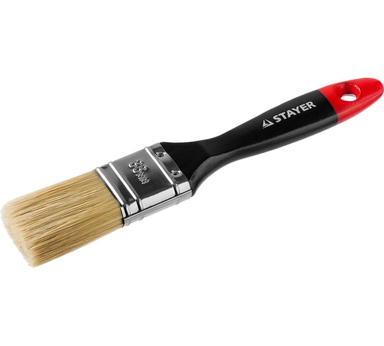 Изображение товара Плоская кисть STAYER Professional Universal светлая натуральная щетина, деревянная ручка, 38мм, 1.5" 0104-038