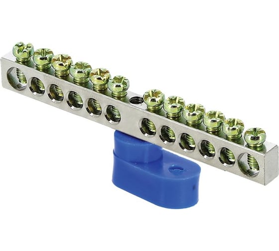 Изображение товара Нулевая шина EKF N 63.12 1-н изолятор стойка никель sn1-63-12-1