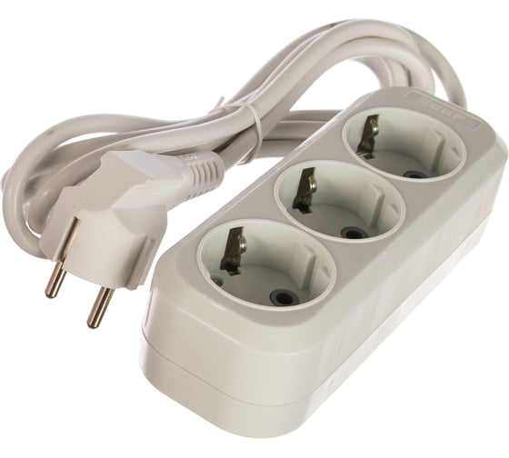 Изображение товара Удлинитель EKF Эксперт 3 гнезда шнур 2м 16А/3.5кВт с заземлением ПВС 3х1 UBA16-310-3-02