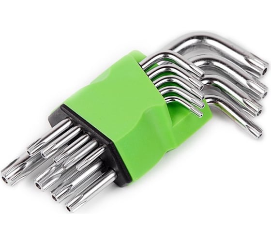 Изображение товара Набор ключей torx Помощник г-образных, 9пр.(т10,15,20,25,27,30,40,45,50), в блистере P010K(49988)