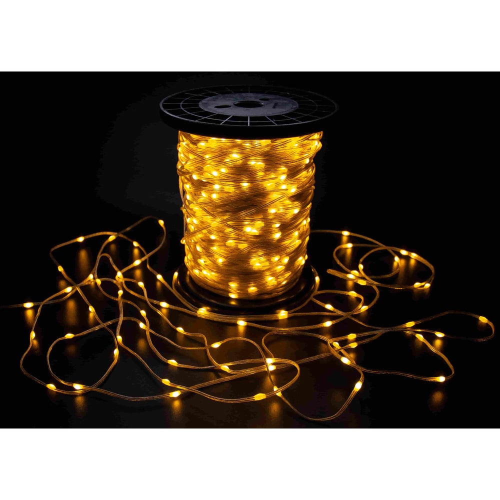 Изображение товара Нить TEAMPROF Краса 200 м 24В теплый белый светодиоды уличная декоративная нить