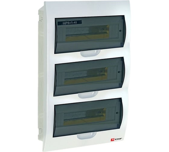 Изображение товара Распределительный встраиваемый щит EKF ЩРв-П-45 IP40 пластиковый pb40-v-45