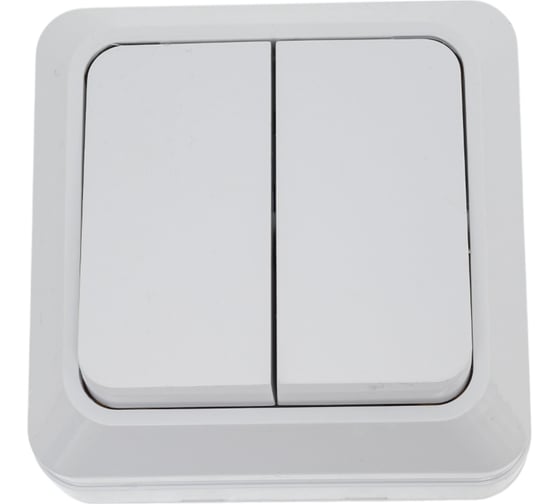Изображение товара Двухклавишный выключатель EKF Рим 10А белый ENV10-023-10