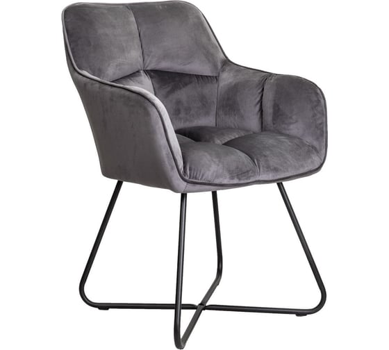 Изображение товара Стул AKS Home FLORIDA, темно-серый велюр/черный 62644
