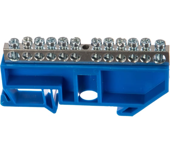 Изображение товара Нулевая шина EKF N 63.12 DIN изолятор никель sn1-63-12-d