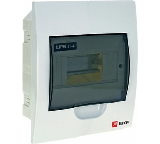 Изображение товара Распределительный встраиваемый щит EKF ЩРв-П-4 IP40 пластиковый pb40-v-4
