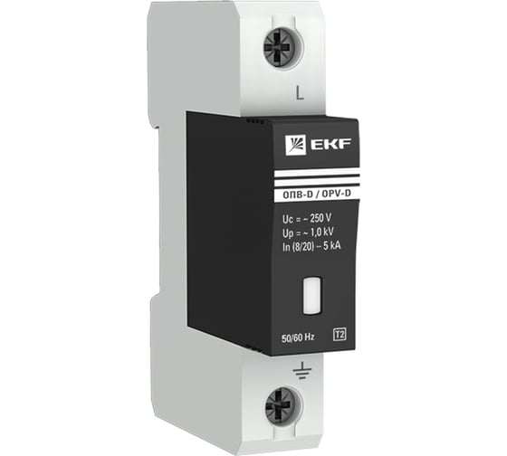 Изображение товара Импульсный ограничитель напряжения EKF ОПВ-D/1P 5кА 275В с сигн. PROxima opv-d1