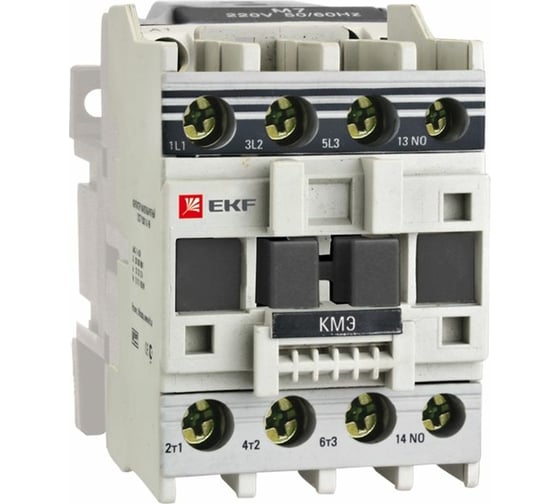 Изображение товара Магнитный пускатель EKF КМЭ 9А катушка управления 380В АС малогабаритный 1NO ctr-s-9-380