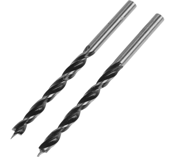 Изображение товара Сверло по дереву 4x75 мм, 2 шт, цилиндрический хвостовик ТУНДРА 1444185