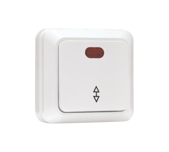 Изображение товара Проходной одноклавишный выключатель с индикатором EKF Рим 10А белый ENV10-125-10