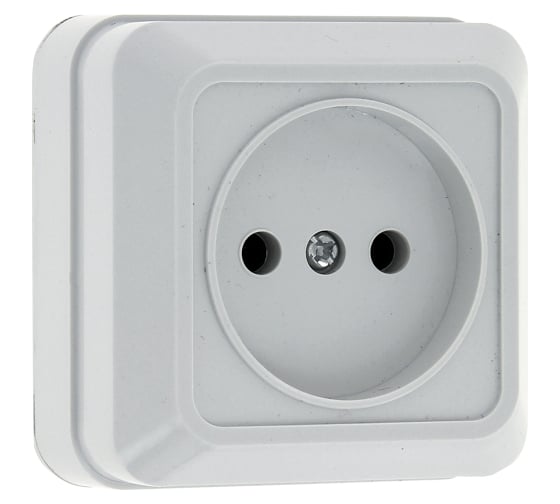 Изображение товара Розетка EKF Рим 10А без заземления белая ENR10-022-10