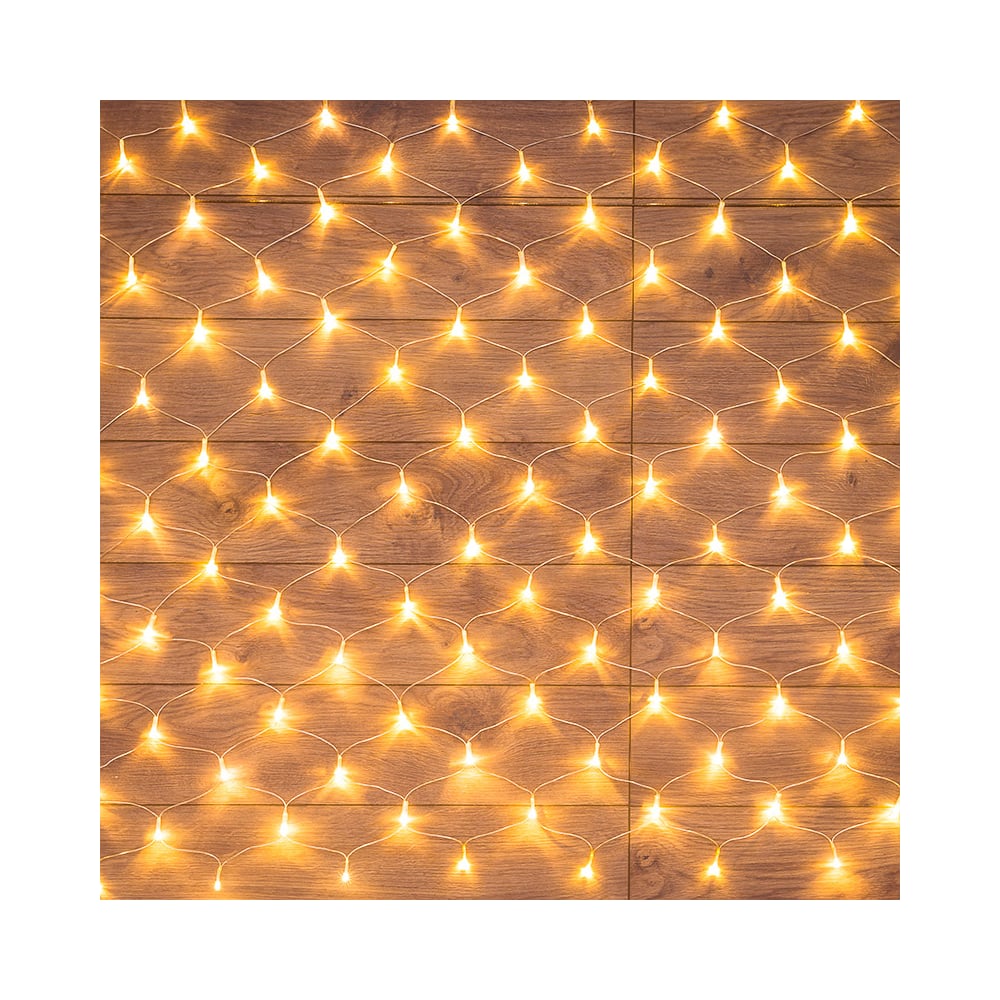 Изображение товара Гирлянда Neon-Night сеть 1,5x1,5 м, прозрачный пвх, 96 led теплый белый 215-106