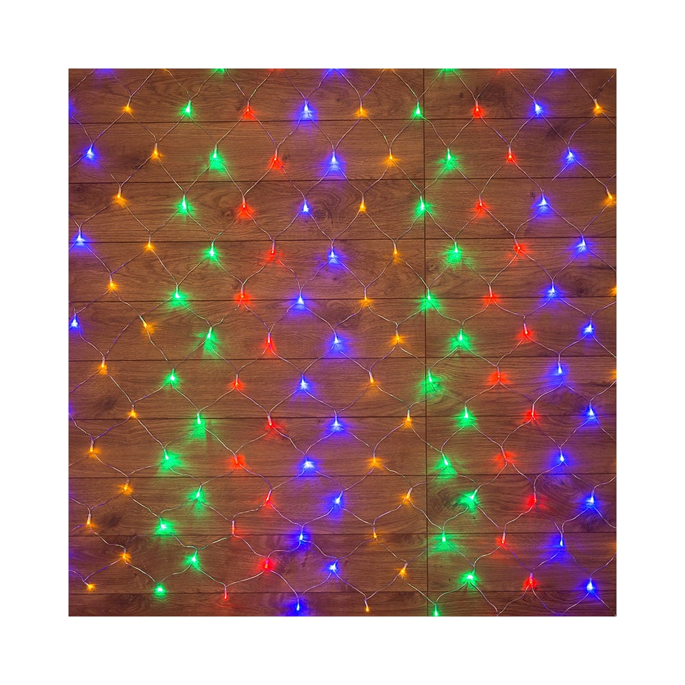 Изображение товара Гирлянда Neon-Night сеть 1,5x1,5 м мультиколор 96 LED, прозрачный ПВХ