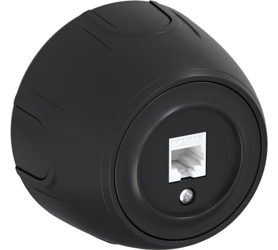 Изображение товара Накладная розетка OneKeyElectro (наружная) компьютерная RJ45 кат.5e Rotondo, цвет черный 7700890