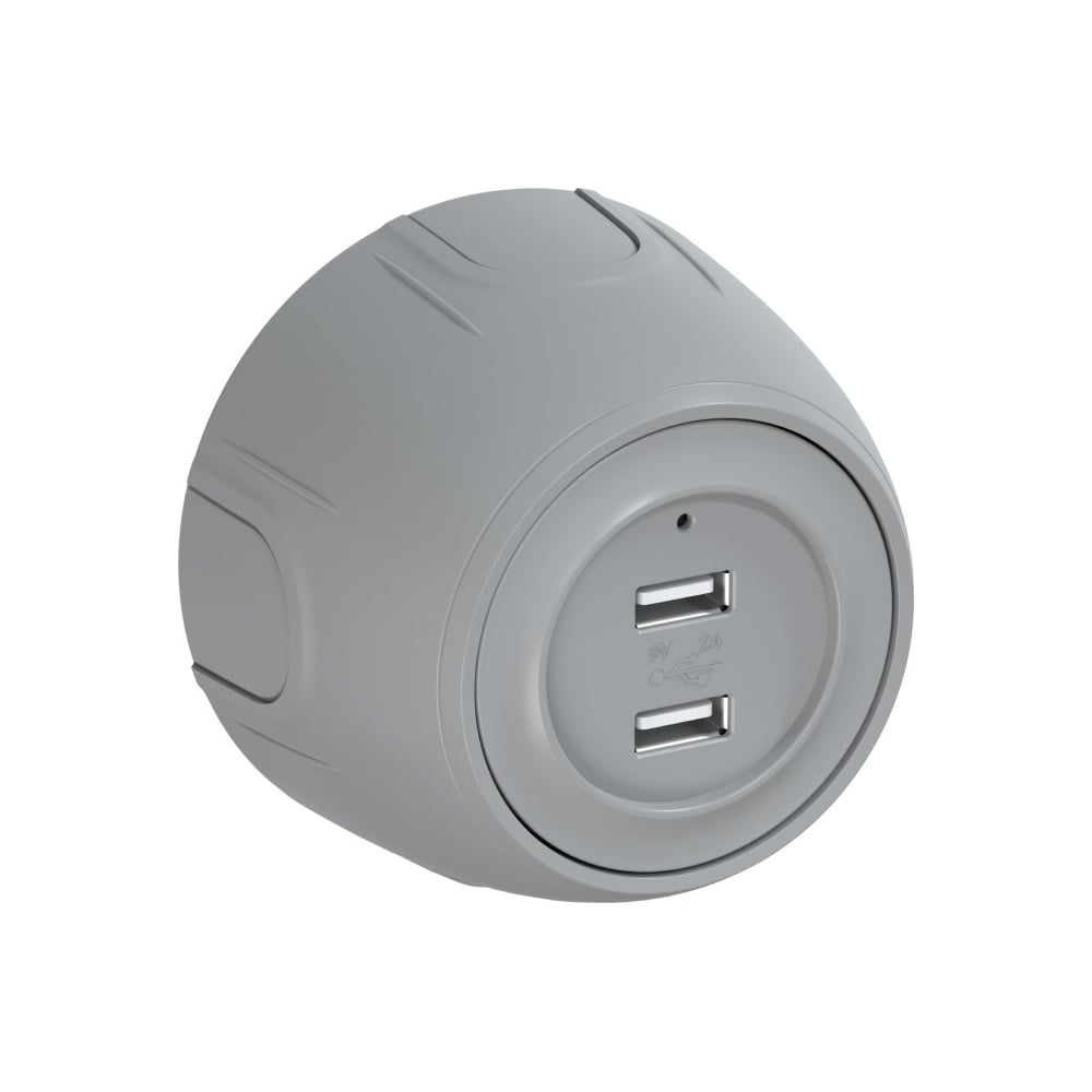 Изображение товара Накладная розетка OneKeyElectro (наружная) USB двойная Rotondo, с подсветкой, цвет серый. 7700899 Изображение товара Накладная розетка OneKeyElectro (наружная) USB двойная Rotondo, с подсветкой, цвет серый. 7700899