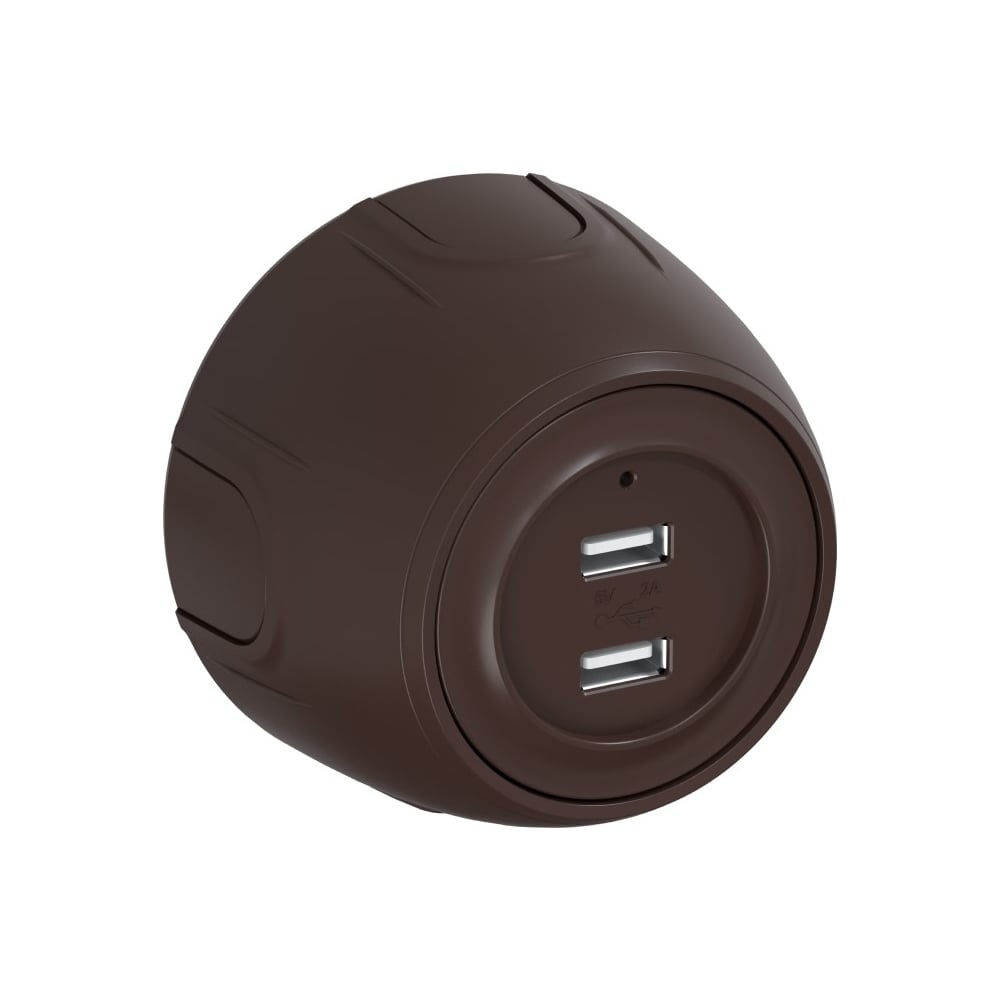 Изображение товара Уличная розетка USB Rotondo OneKeyElectro с подсветкой, коричневая