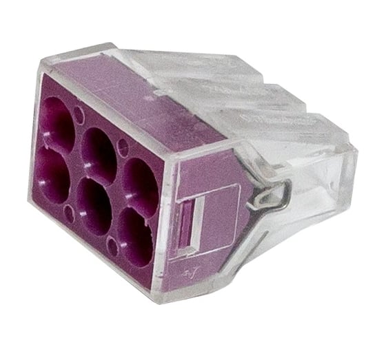 Изображение товара Строительно-монтажная клемма Сириус А КБМ с пастой 6 отверстий (Прозрачная) (100шт) SKL100VO-2x3-Pr