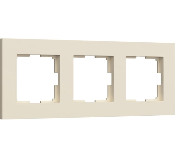 Изображение товара Рамка WERKEL на 3 поста slab (айвори матовый) a062808