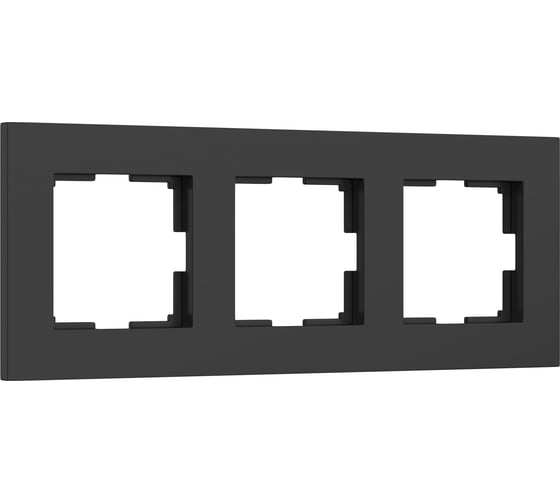 Изображение товара Рамка WERKEL на 3 поста slab (черный матовый) a062801