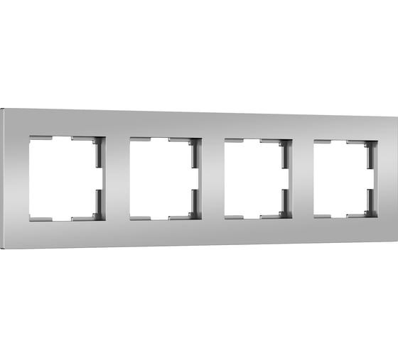 Изображение товара Рамка WERKEL на 4 поста slab (серебро матовый) a062817