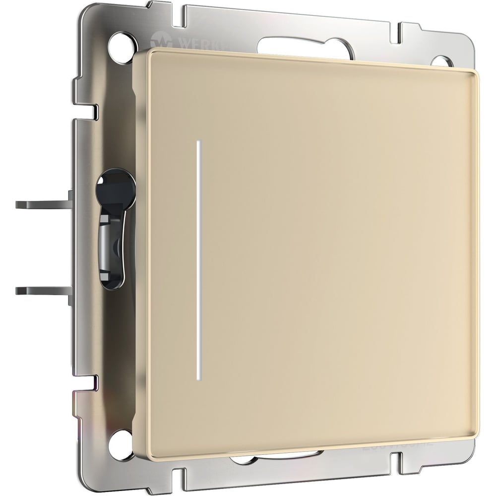 Изображение товара Сенсорный выключатель WERKEL одноклавишный с подсветкой шампань a063603