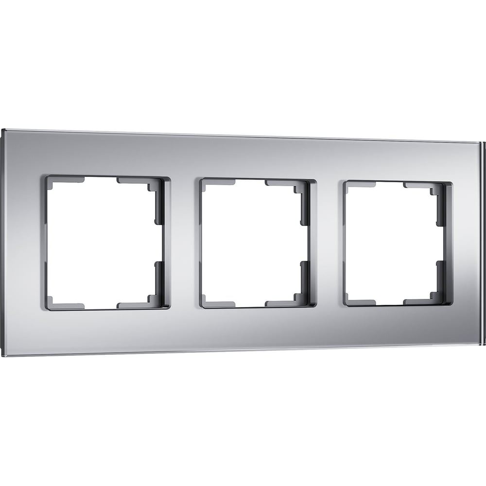 Изображение товара Рамка WERKEL на 3 поста senso (серебряный, стекло soft-touch) a064570