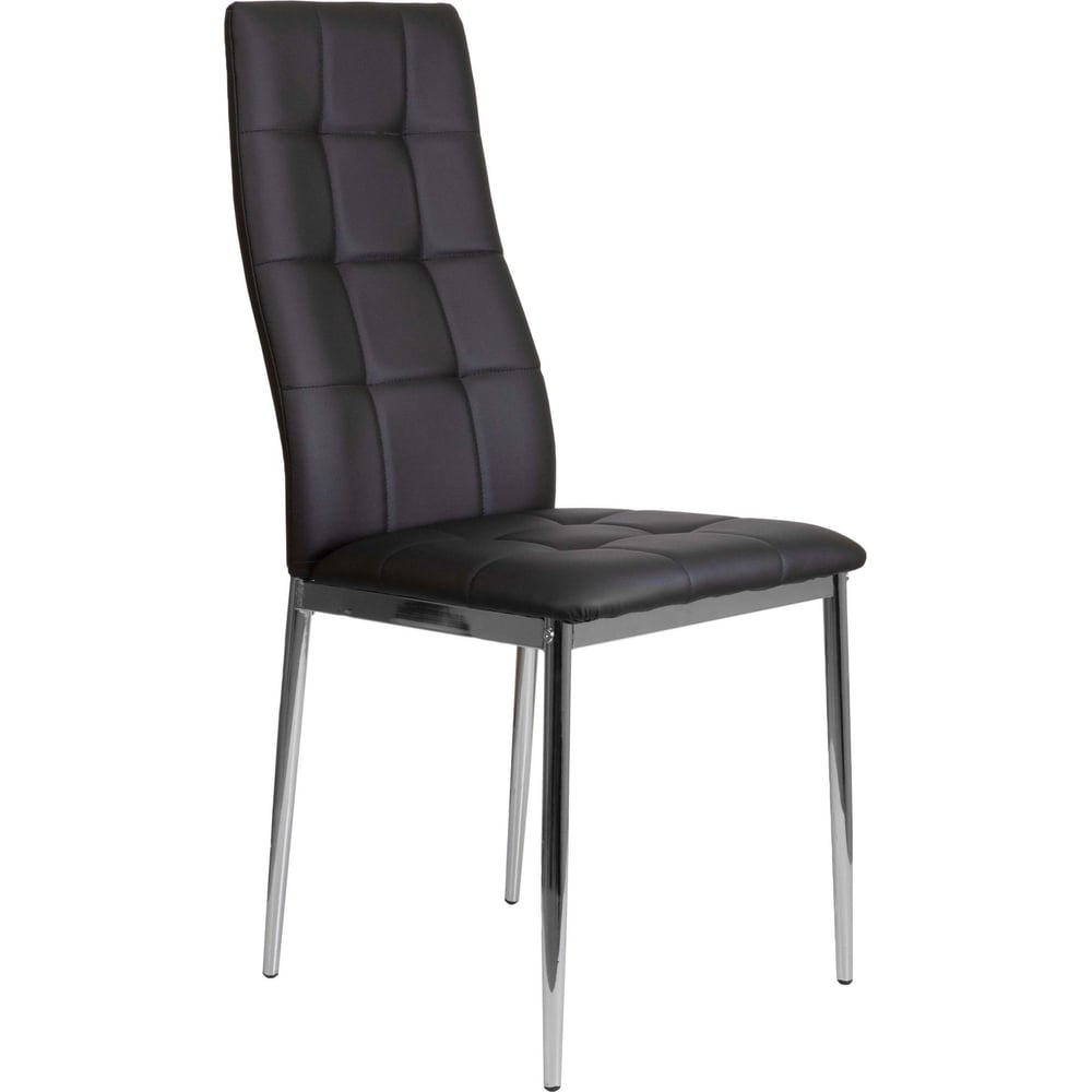 Изображение товара Стул AKS Home SKY черный с хромированными ножками, современный дизайнерский