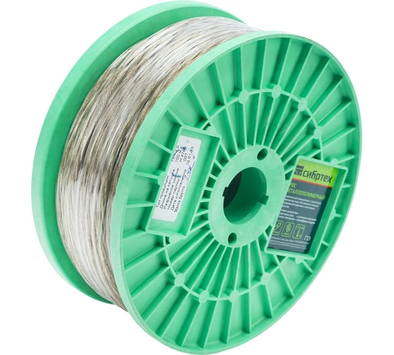 Изображение товара Металлополимерный трос СИБРТЕХ прозрачный ПР-4, 100 м 47630