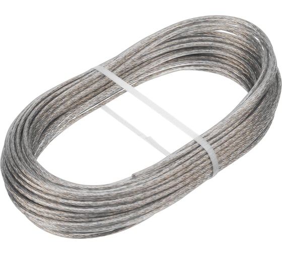 Изображение товара Металлополимерный трос СИБРТЕХ прозрачный ПР-3,0 47629