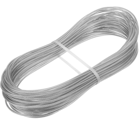 Изображение товара Металлополимерный трос СИБРТЕХ прозрачный ПР-2,5 47627