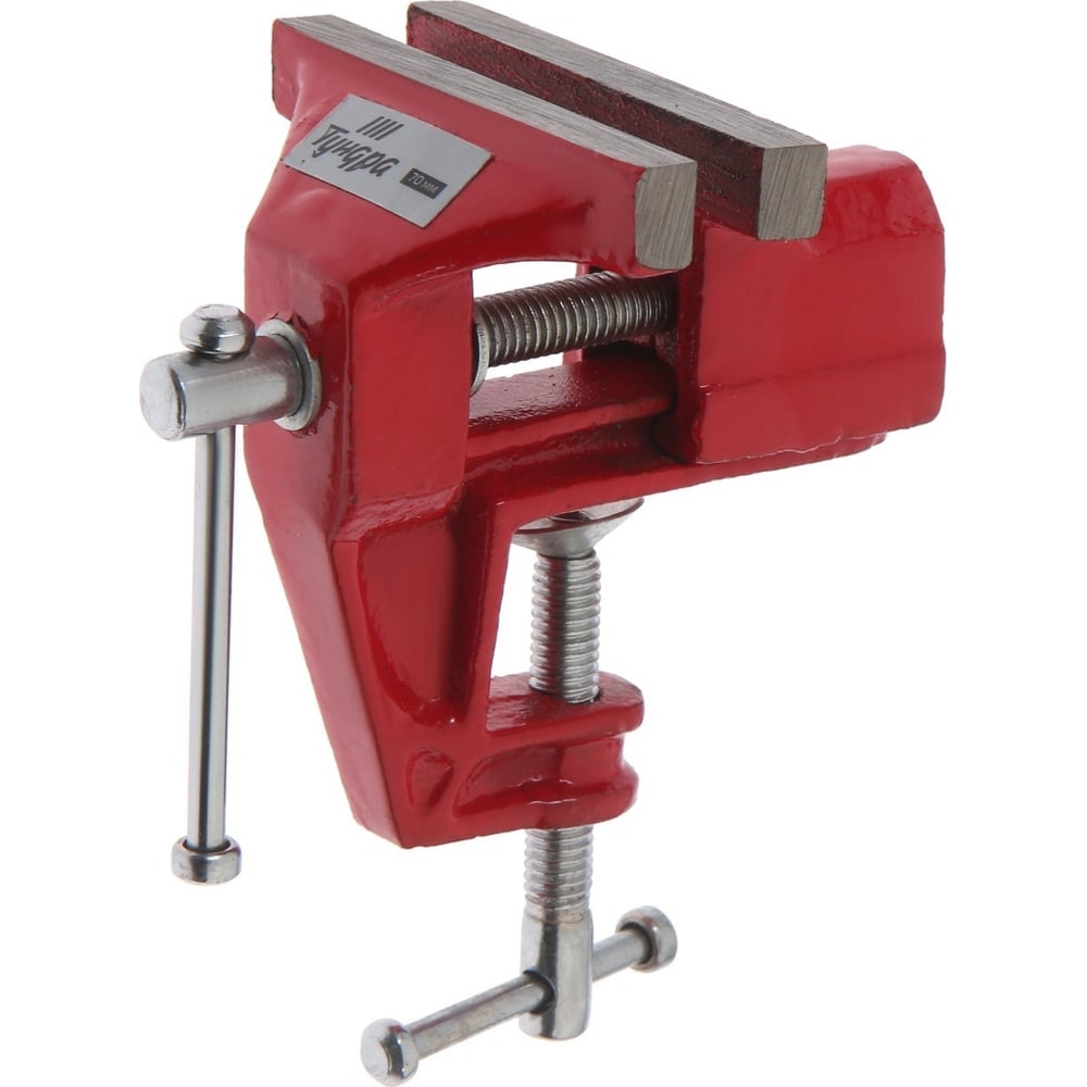 Изображение товара Слесарные тиски ТУНДРА винтовой зажим 70 мм рабочий ход 35 мм
