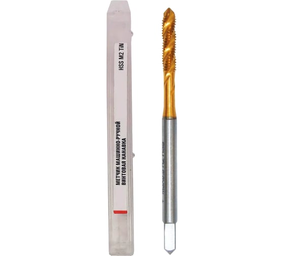 Изображение товара Метчик M14x1,5 HSS M2 TiN спиральный ПрофОснастка №450 арт. 50221050