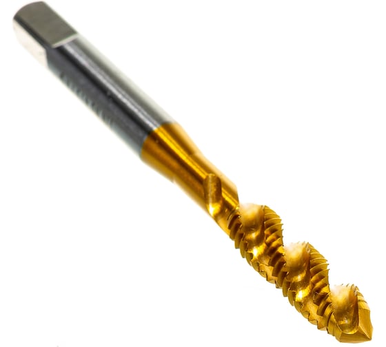Изображение товара Метчик M6x1 HSS M2 TiN спиральный ПрофОснастка №419 арт. 50221019
