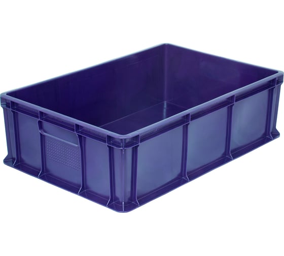 Изображение товара Ящик п/э Тара.ру 600х400х180 мм сплошной без ручек синий 17342