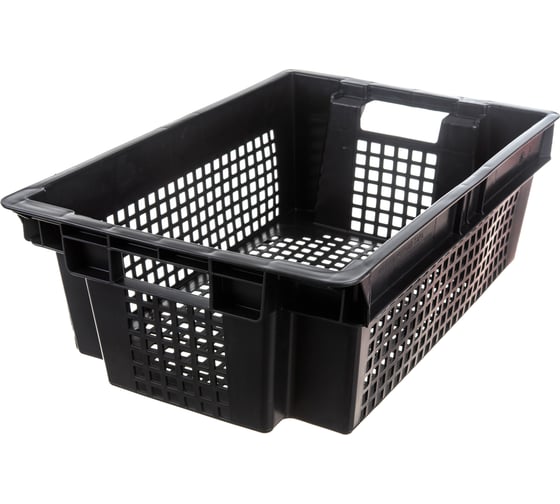 Изображение товара Ящик, 600x400x200мм черный, вес 1.4 кг Тара.ру 00342