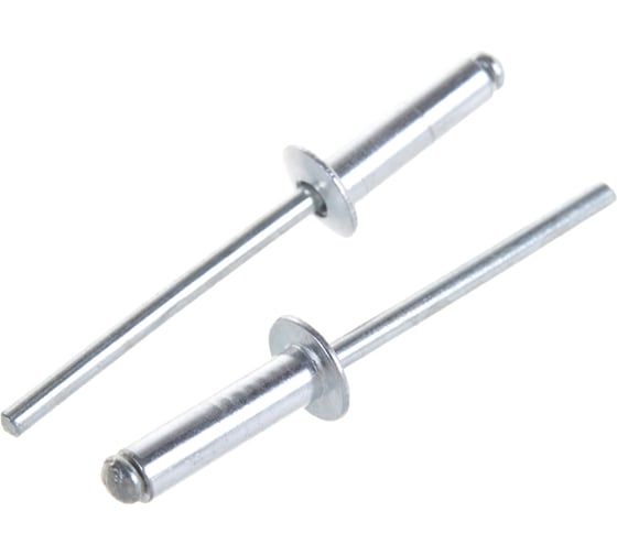 Изображение товара Заклёпка вытяжная алюминий/оцинкованная сталь (140 шт; 4х14 мм) Качественный КРЕПЕЖ 0200695 КЧ